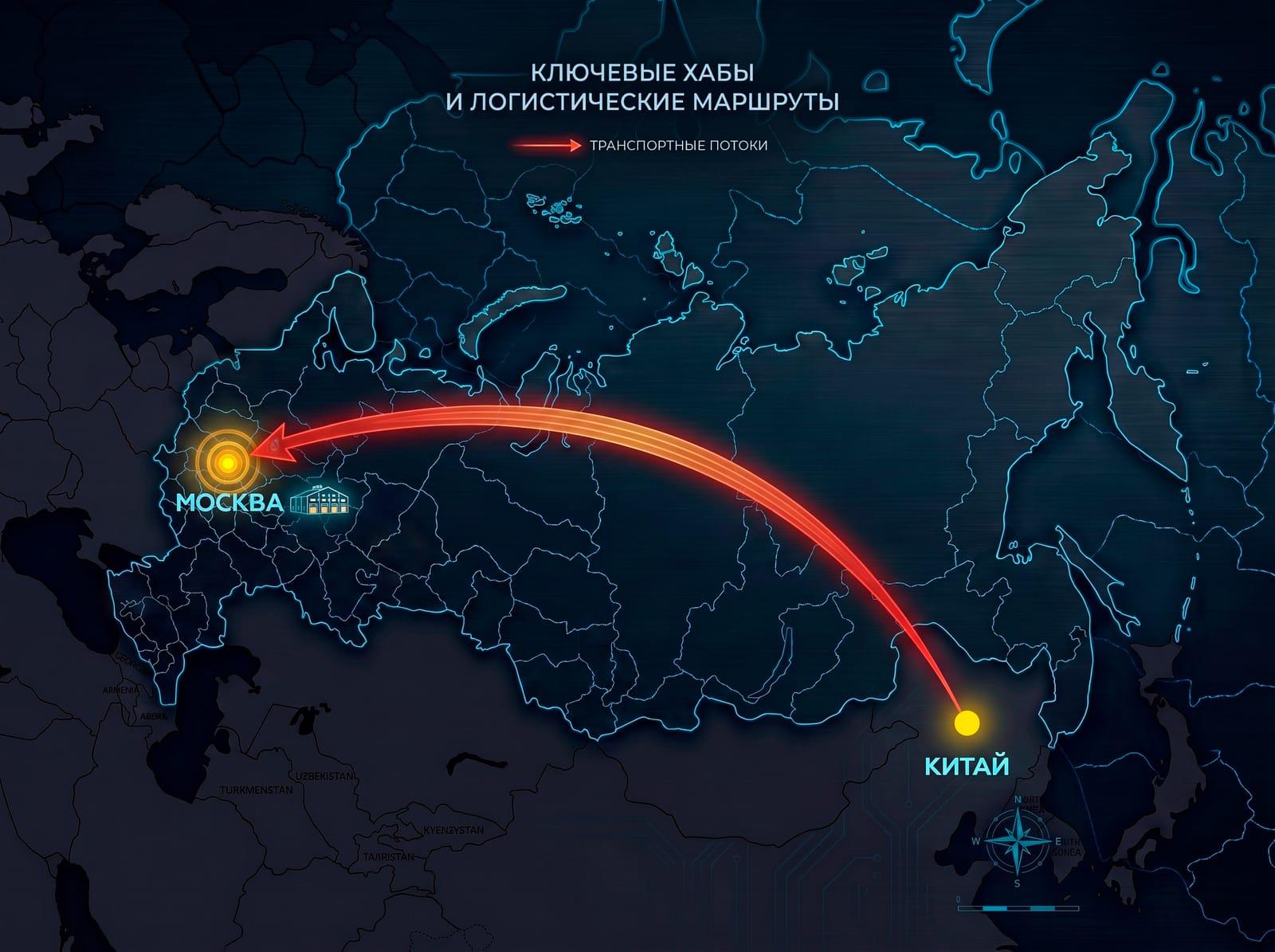 Логистический маршрут: импорт из Китая на склад в Москве