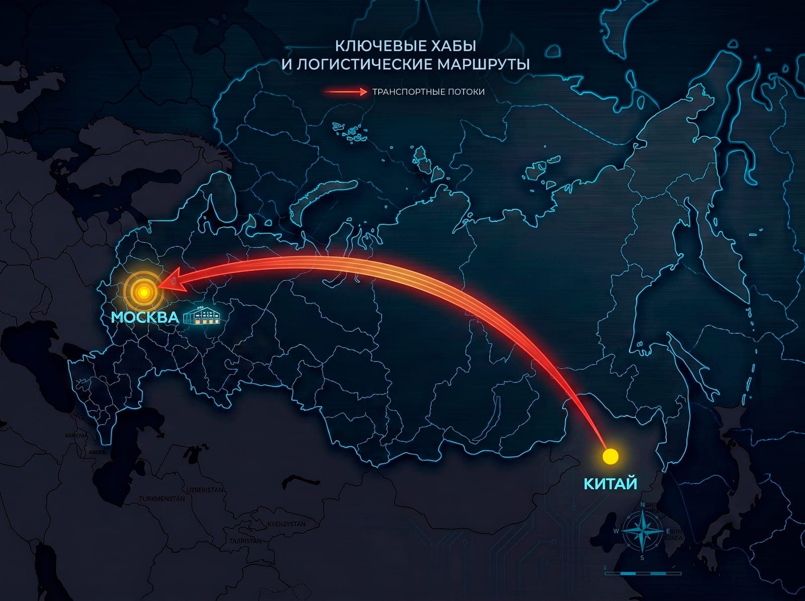 Логистический маршрут: импорт из Китая на склад в Москве